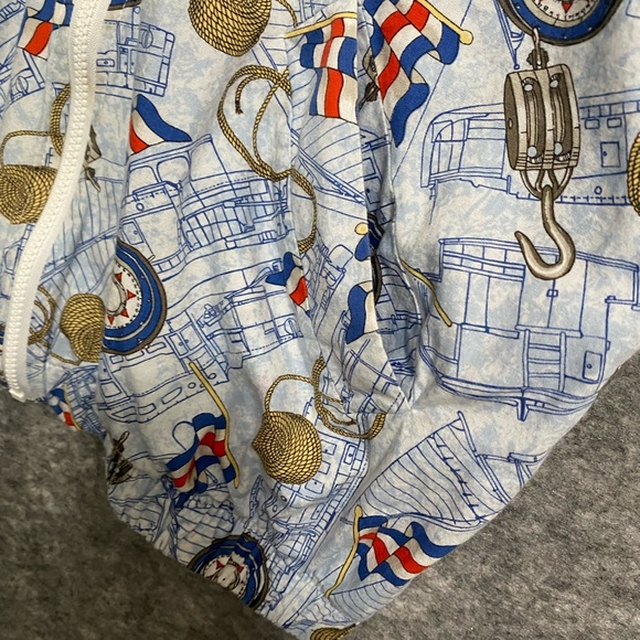 Vintage Stephen Williams Mens Shirt Jacket Medium 80s Zip Blue Nautical Boating - Picture 14 of 15